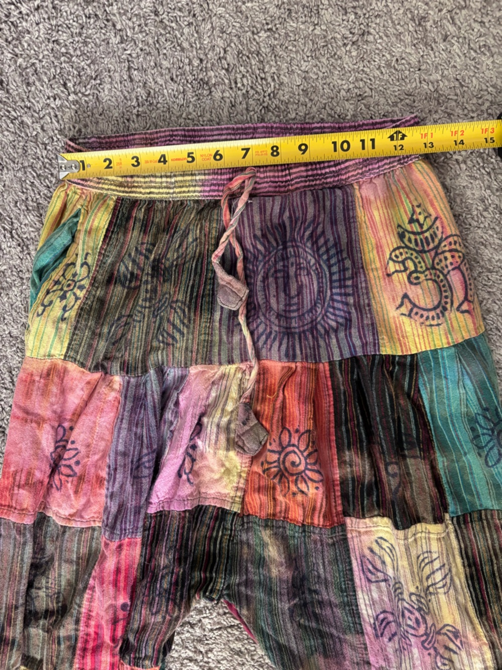 Rising International Patchwork Festival Pants Size Med - Picture 6 of 8